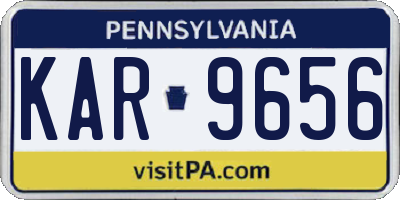 PA license plate KAR9656