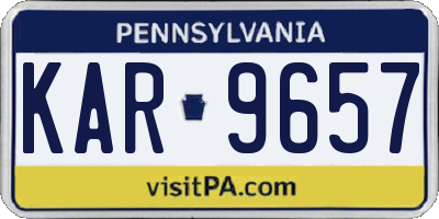PA license plate KAR9657