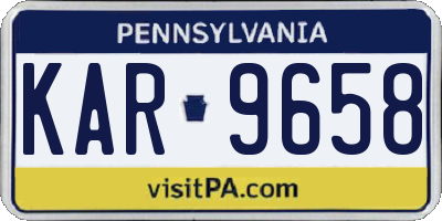 PA license plate KAR9658