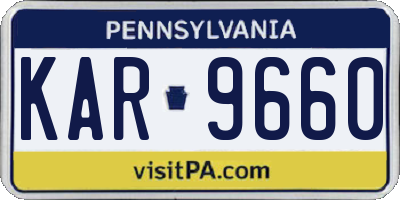 PA license plate KAR9660