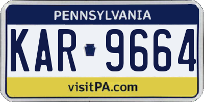 PA license plate KAR9664