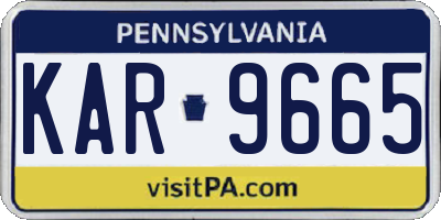 PA license plate KAR9665