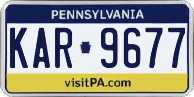 PA license plate KAR9677