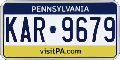 PA license plate KAR9679
