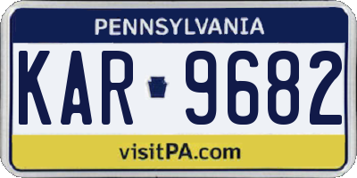 PA license plate KAR9682