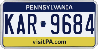 PA license plate KAR9684