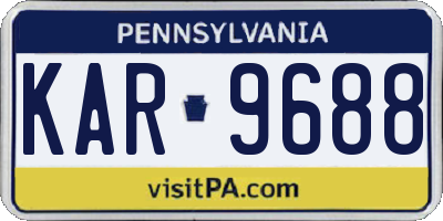 PA license plate KAR9688