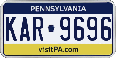 PA license plate KAR9696