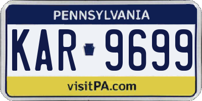 PA license plate KAR9699