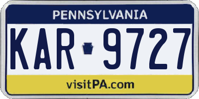 PA license plate KAR9727