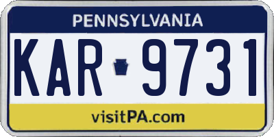 PA license plate KAR9731