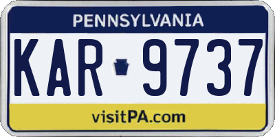PA license plate KAR9737