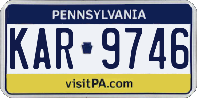 PA license plate KAR9746