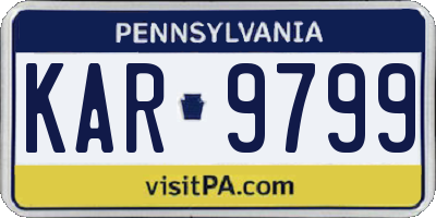 PA license plate KAR9799