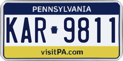 PA license plate KAR9811