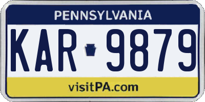 PA license plate KAR9879