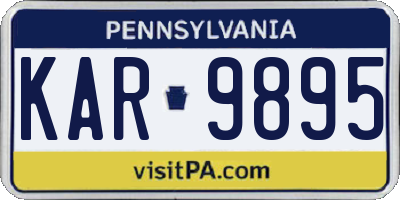 PA license plate KAR9895