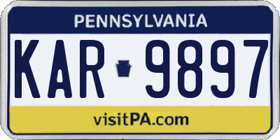 PA license plate KAR9897