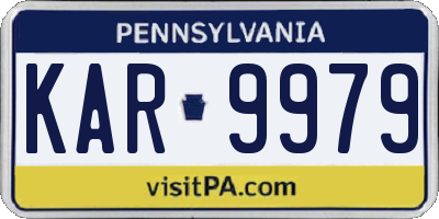 PA license plate KAR9979