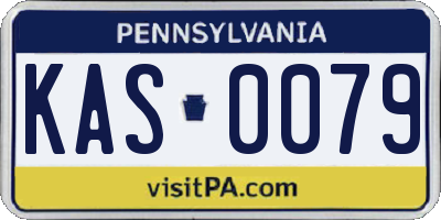 PA license plate KAS0079