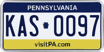 PA license plate KAS0097