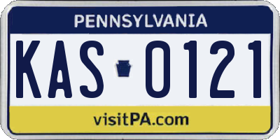PA license plate KAS0121