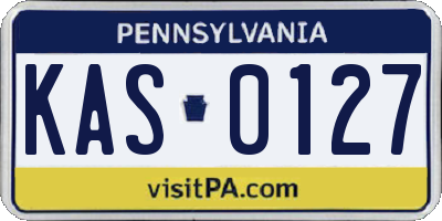 PA license plate KAS0127