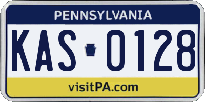PA license plate KAS0128