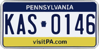 PA license plate KAS0146