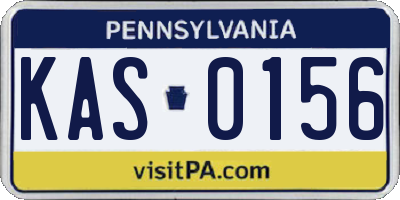 PA license plate KAS0156