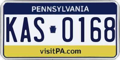 PA license plate KAS0168