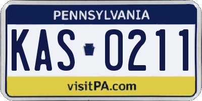 PA license plate KAS0211