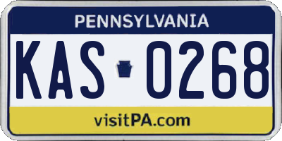 PA license plate KAS0268