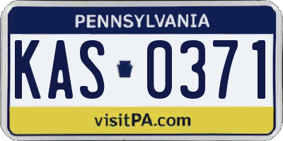 PA license plate KAS0371