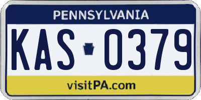PA license plate KAS0379