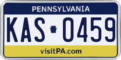 PA license plate KAS0459