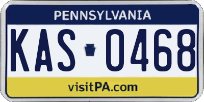 PA license plate KAS0468