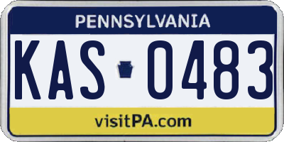 PA license plate KAS0483