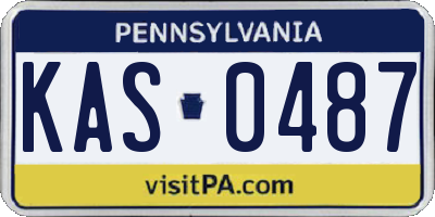 PA license plate KAS0487