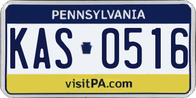 PA license plate KAS0516