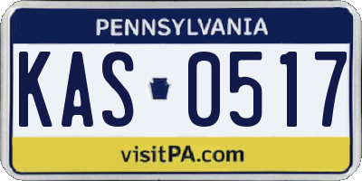 PA license plate KAS0517