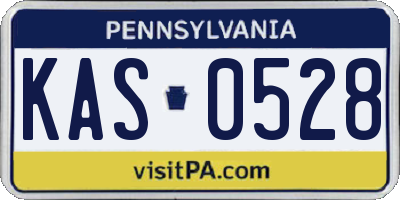 PA license plate KAS0528