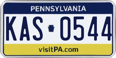 PA license plate KAS0544