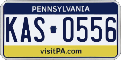 PA license plate KAS0556