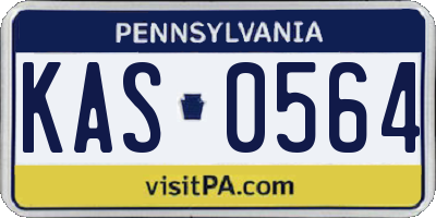 PA license plate KAS0564