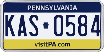 PA license plate KAS0584