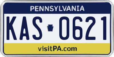 PA license plate KAS0621