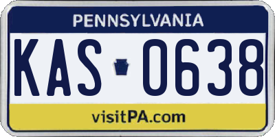 PA license plate KAS0638