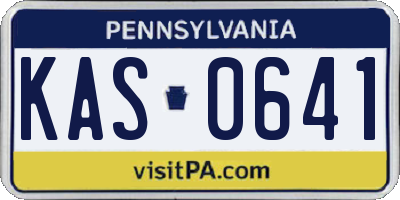 PA license plate KAS0641