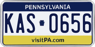 PA license plate KAS0656